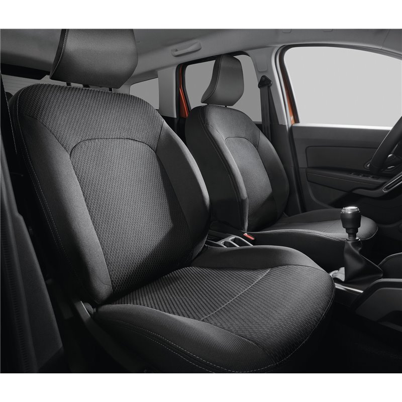 Housses De Sièges En Cuir PU Pour Dacia Logan (2004-2025) - Ensemble Avant/Arrière Imperméable Et Facile à Nettoyer