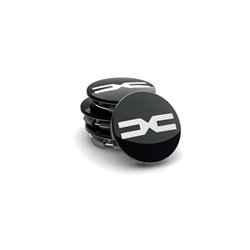 Cabochon Dacia Noir avec Cerclage Chromé